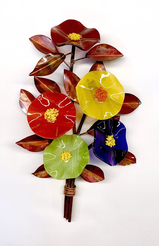 Wall Mounted Bouquet by SiOX Glass