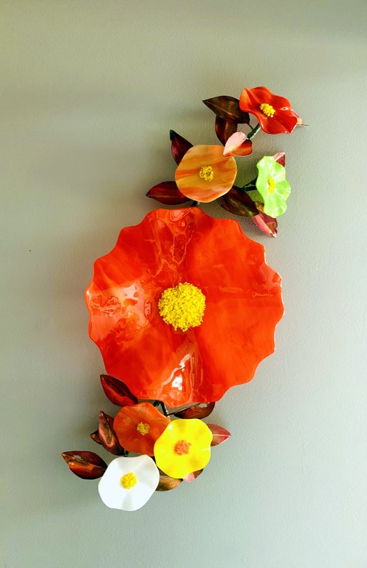 Wall Mounted Bouquet by SiOX Glass